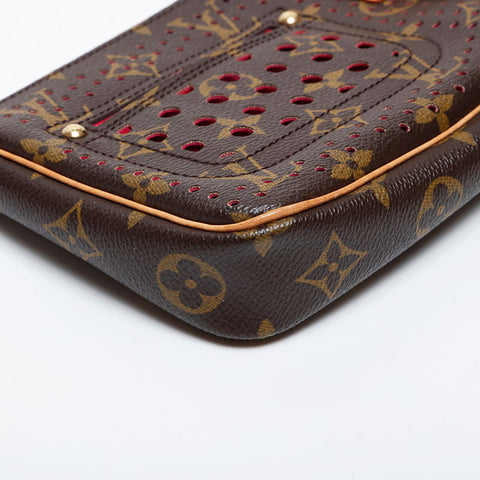 LOUIS VUITTON 2006 Monogram Perfo Pochette Accessoires Shoulder Bag Brown WS21393