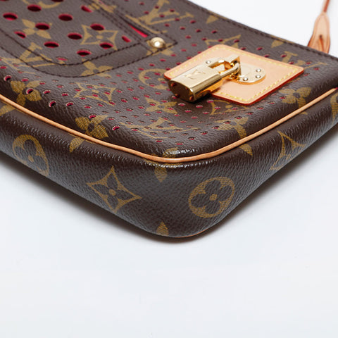 LOUIS VUITTON 2006 Monogram Perfo Pochette Accessoires Shoulder Bag Brown WS21393