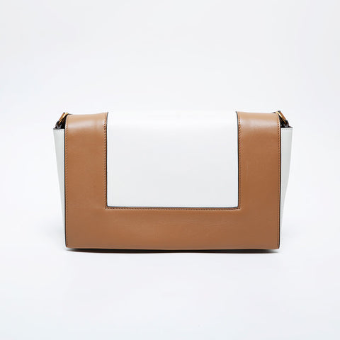 CELINE Leather Frame Shoulder Bag white WS21394