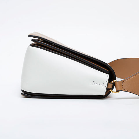 CELINE Leather Frame Shoulder Bag white WS21394