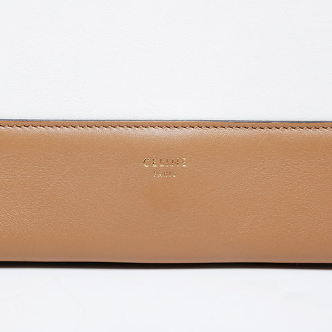 CELINE Leather Frame Shoulder Bag white WS21394