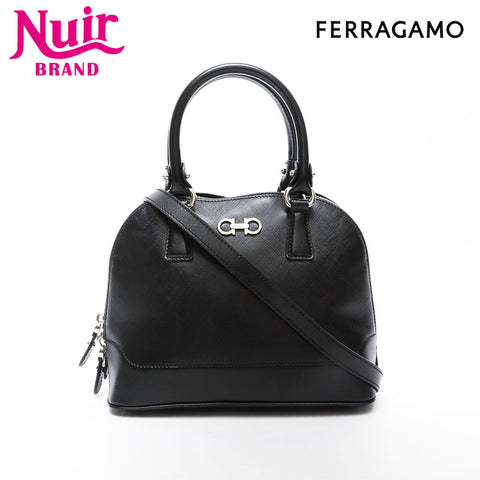 Salvatore Ferragamo 2-way leather top handle Handbag black WS21397