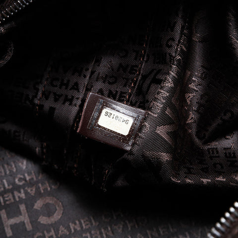 CHANEL No. 9 2004-2005 Chocolate Bar Bowling Bag Shoulder Bag Brown WS21398
