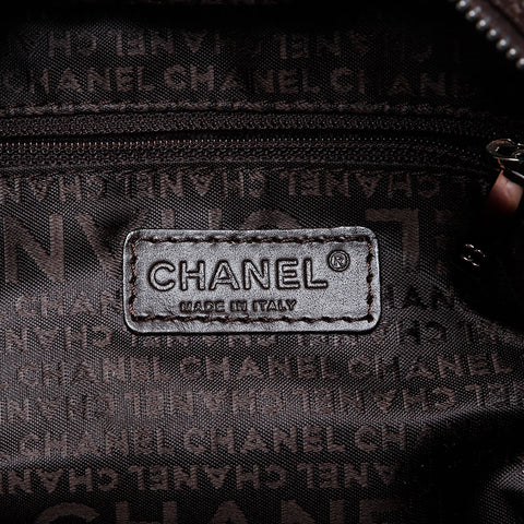CHANEL No. 9 2004-2005 Chocolate Bar Bowling Bag Shoulder Bag Brown WS21398