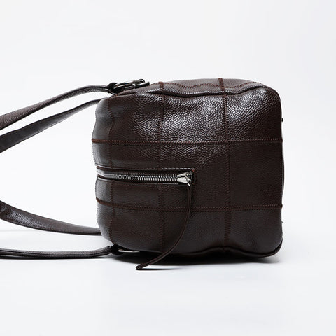 CHANEL No. 9 2004-2005 Chocolate Bar Bowling Bag Shoulder Bag Brown WS21398