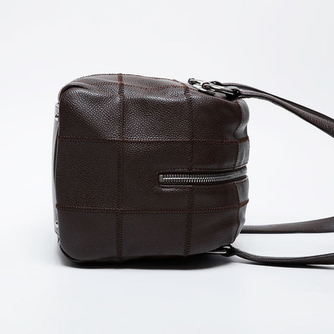 CHANEL No. 9 2004-2005 Chocolate Bar Bowling Bag Shoulder Bag Brown WS21398