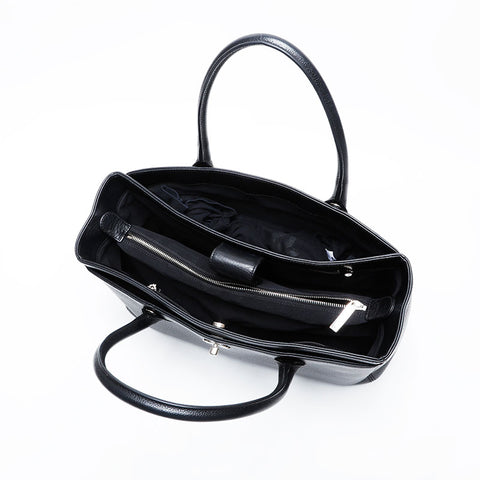 CHANEL No. 19 2014 Executive Tote Leather Tote Bag black WS21399