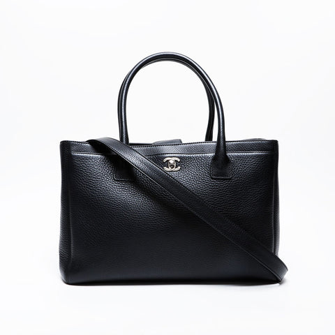CHANEL No. 19 2014 Executive Tote Leather Tote Bag black WS21399