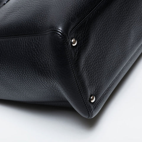 CHANEL No. 19 2014 Executive Tote Leather Tote Bag black WS21399