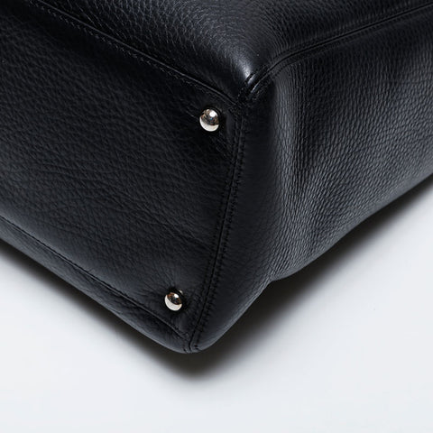 CHANEL No. 19 2014 Executive Tote Leather Tote Bag black WS21399