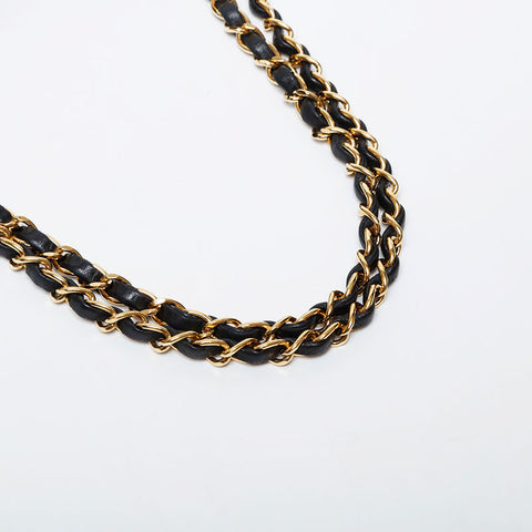 シャネル CHANEL 5番台 1997-1999 マトラッセ 25cm ラムスキン ダブルフラップ ショルダーバッグ ブラック WS21401