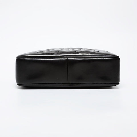 CHANEL No. 3 1994-1996 Triple Coco Lambskin Chain Shoulder Bag black WS21402