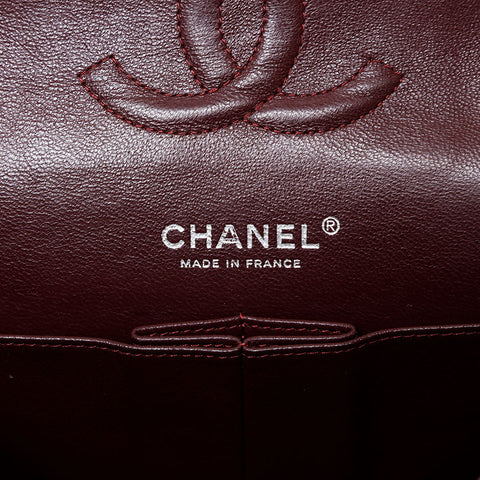 CHANEL 15th series 2011 Matelasse 9.8" Double Flap Lambskin Shoulder Bag black WS21404