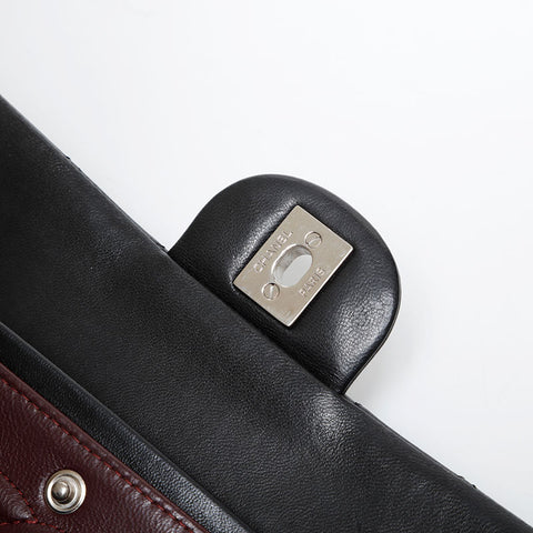 CHANEL 15th series 2011 Matelasse 9.8" Double Flap Lambskin Shoulder Bag black WS21404