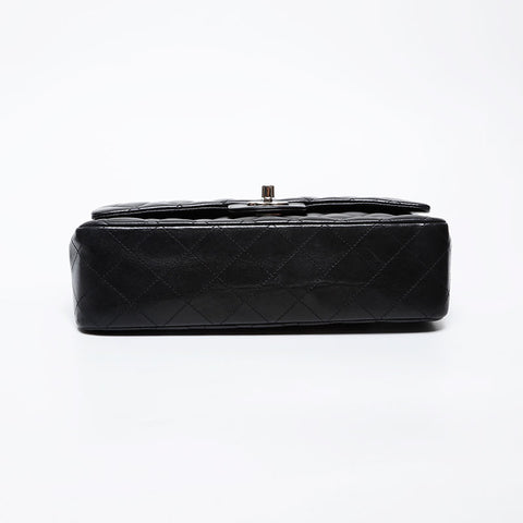 CHANEL 15th series 2011 Matelasse 9.8" Double Flap Lambskin Shoulder Bag black WS21404