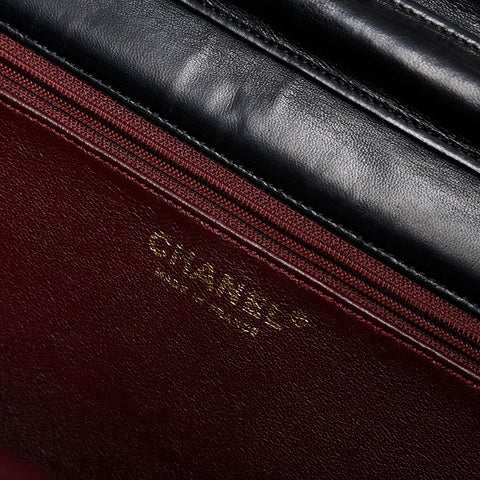 CHANEL No. 12 2008-2009 Matelasse Lambskin Chain Shoulder Bag black WS21408