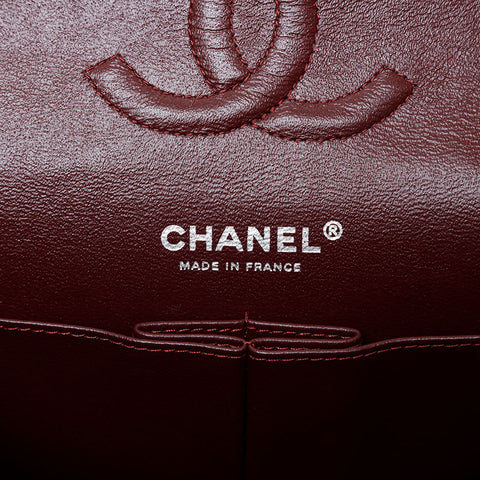 CHANEL 16th series 2012 Matelasse 9.8" Double Flap Lambskin Shoulder Bag black WS21409