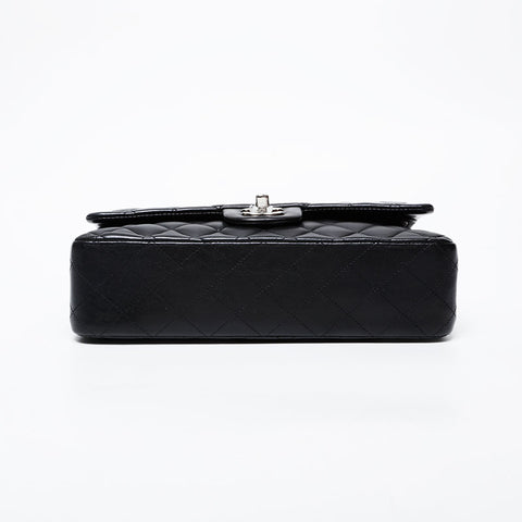 CHANEL 16th series 2012 Matelasse 9.8" Double Flap Lambskin Shoulder Bag black WS21409