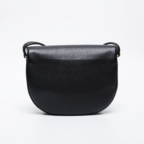 Salvatore Ferragamo Leather double flap Gancini Shoulder Bag black WS21410