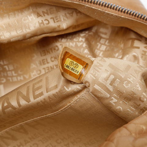 CHANEL 10 series 2005-2006 Lady Blade Matelasse Boston Shoulder Bag gold WS21414