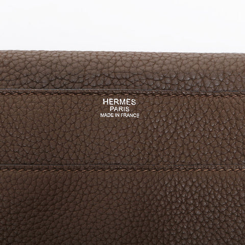 HERMES T-stamped Steve Buzas 35 Taurillon Clemence Taupe 2015 Shoulder Bag Brown WS21416