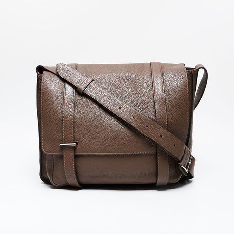 HERMES T-stamped Steve Buzas 35 Taurillon Clemence Taupe 2015 Shoulder Bag Brown WS21416