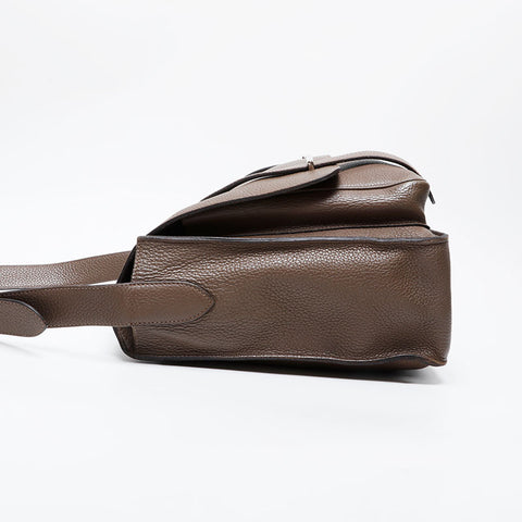 HERMES T-stamped Steve Buzas 35 Taurillon Clemence Taupe 2015 Shoulder Bag Brown WS21416