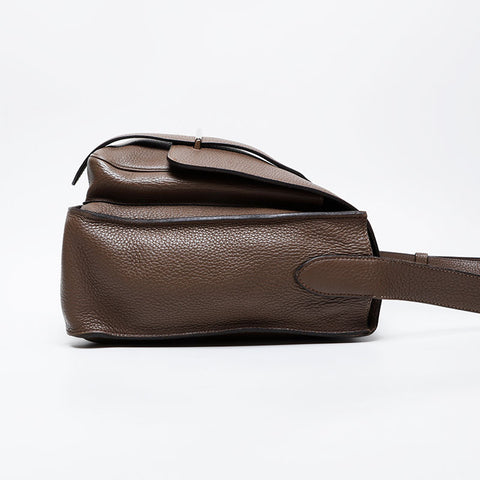 HERMES T-stamped Steve Buzas 35 Taurillon Clemence Taupe 2015 Shoulder Bag Brown WS21416
