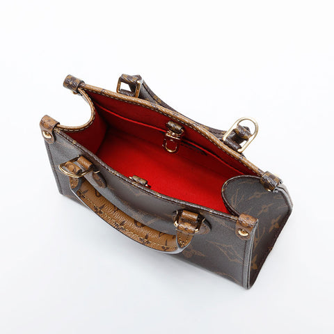 LOUIS VUITTON Monogram Giant On-the-Go BB Handbag Brown WS21417