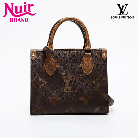 LOUIS VUITTON Monogram Giant On-the-Go BB Handbag Brown WS21417
