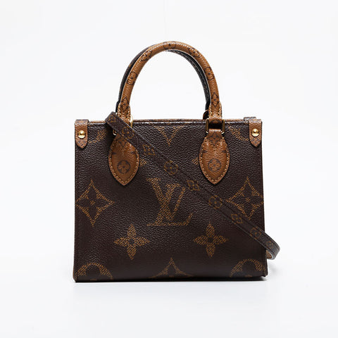 LOUIS VUITTON Monogram Giant On-the-Go BB Handbag Brown WS21417