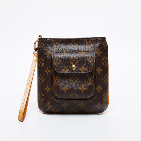 LOUIS VUITTON 2003 Monogram Partition Handbag Brown WS21418
