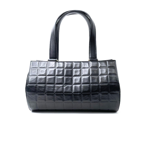 Chanel Chanel Matelasse Coco Mark Chocolate Bar 2002-2003 Sac à main Black Black WS2141