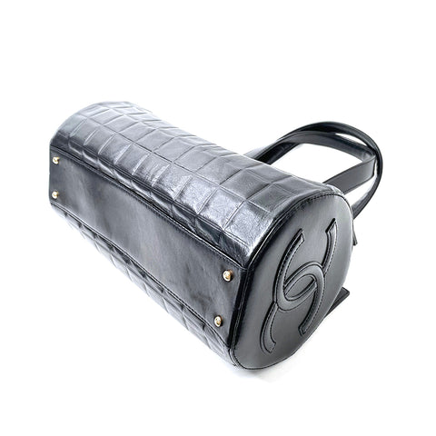 Chanel Chanel Matelasse Coco Mark Schokoladen-Bar 2002-2003 Handtaschen Lambskin Black WS2141