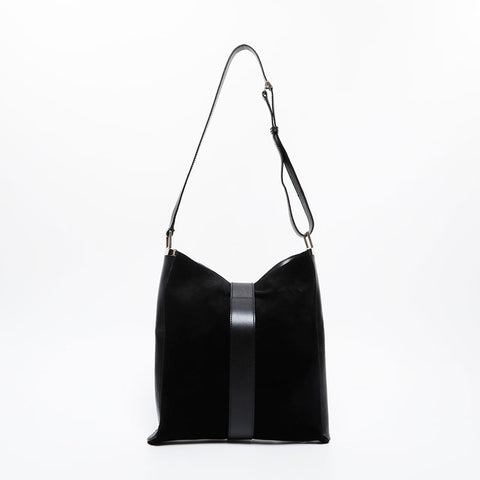 GUCCI Suede Jackie Shoulder Bag black WS21422
