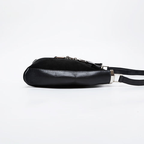 GUCCI Suede Jackie Shoulder Bag black WS21422