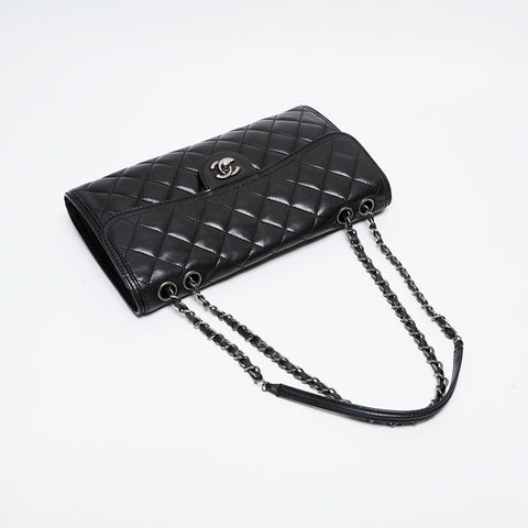 CHANEL No. 18 2013-2014 Matelasse Lambskin Chain Shoulder Bag black WS21423