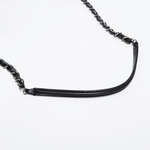CHANEL No. 18 2013-2014 马特拉斯小羊皮链条单肩包 黑色 WS21423
