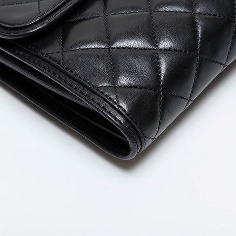CHANEL No. 18 2013-2014 Matelasse Lambskin Chain Shoulder Bag black WS21423