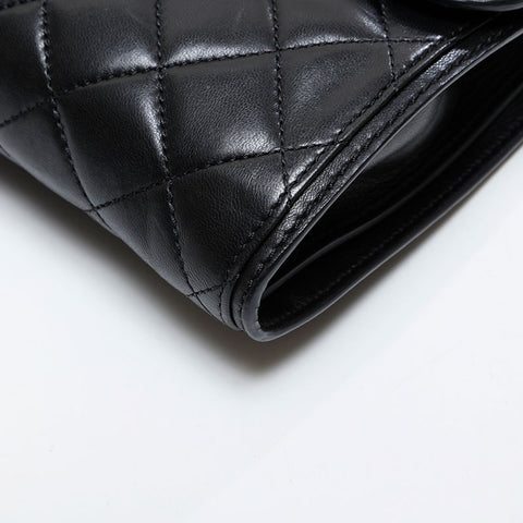 CHANEL No. 18 2013-2014 Matelasse Lambskin Chain Shoulder Bag black WS21423