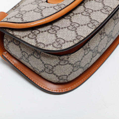 GUCCI Bamboo GG Supreme Waist bag Brown WS21424