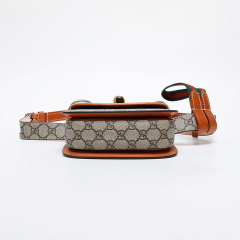 GUCCI Bamboo GG Supreme Waist bag Brown WS21424