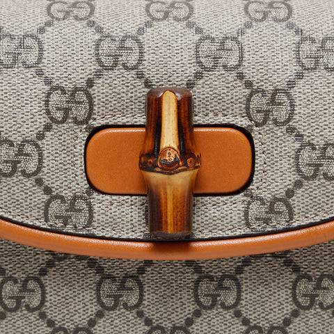 GUCCI Bamboo GG Supreme Waist bag Brown WS21424