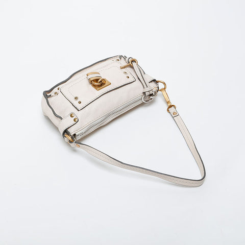 Chloe Mini Paddington Pouch Leather Shoulder Bag beige WS21427