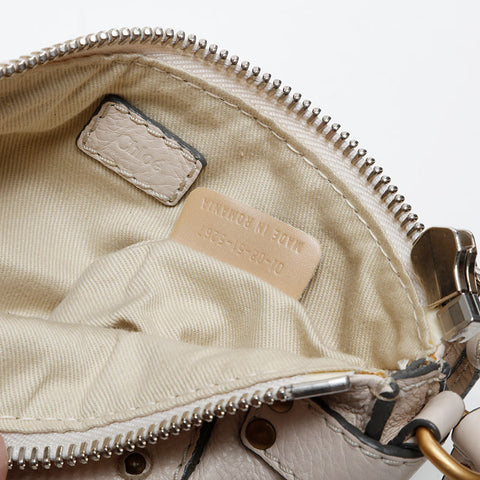 Chloe Mini Paddington Pouch Leather Shoulder Bag beige WS21427