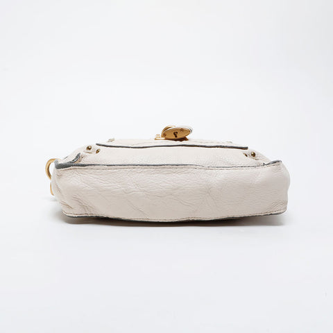 Chloe Mini Paddington Pouch Leather Shoulder Bag beige WS21427