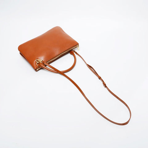 JIL SANDER Jil Sander Link Leather Large Handbag Brown WS21429