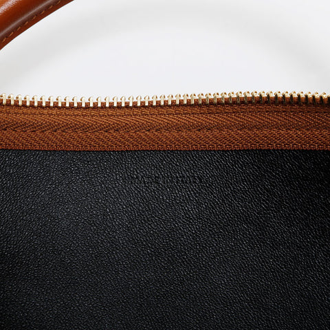 JIL SANDER Jil Sander Link Leather Large Handbag Brown WS21429