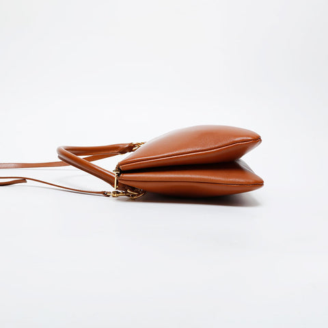 JIL SANDER Jil Sander Link Leather Large Handbag Brown WS21429