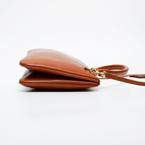 JIL SANDER Jil Sander Link Leather Large Handbag Brown WS21429